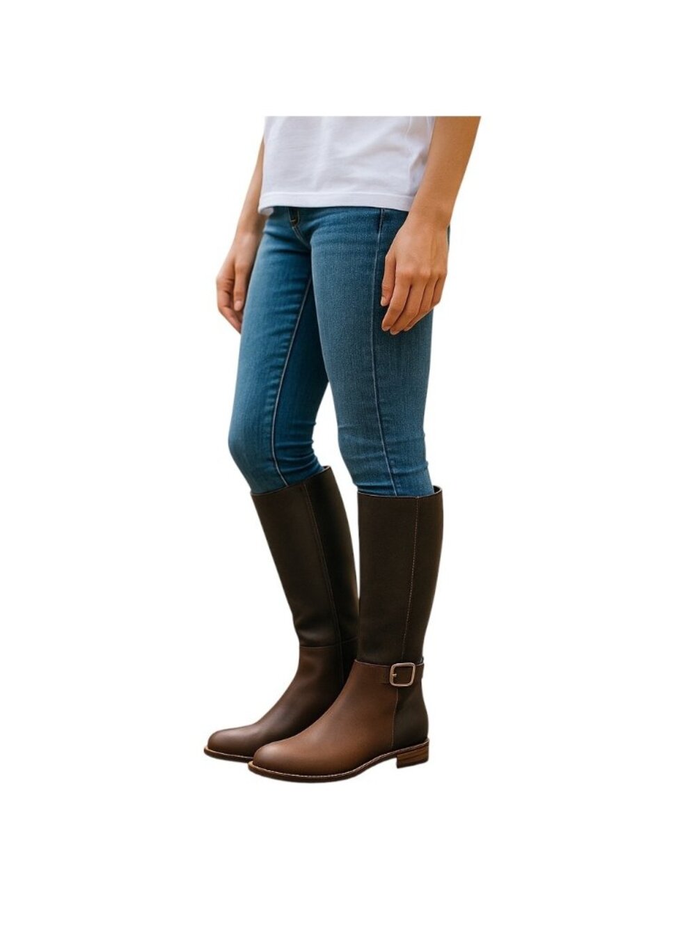 Clarks Camzin Branch Knee High Riding Boots Brown Size 7.5 Quiet Luxury Preppy